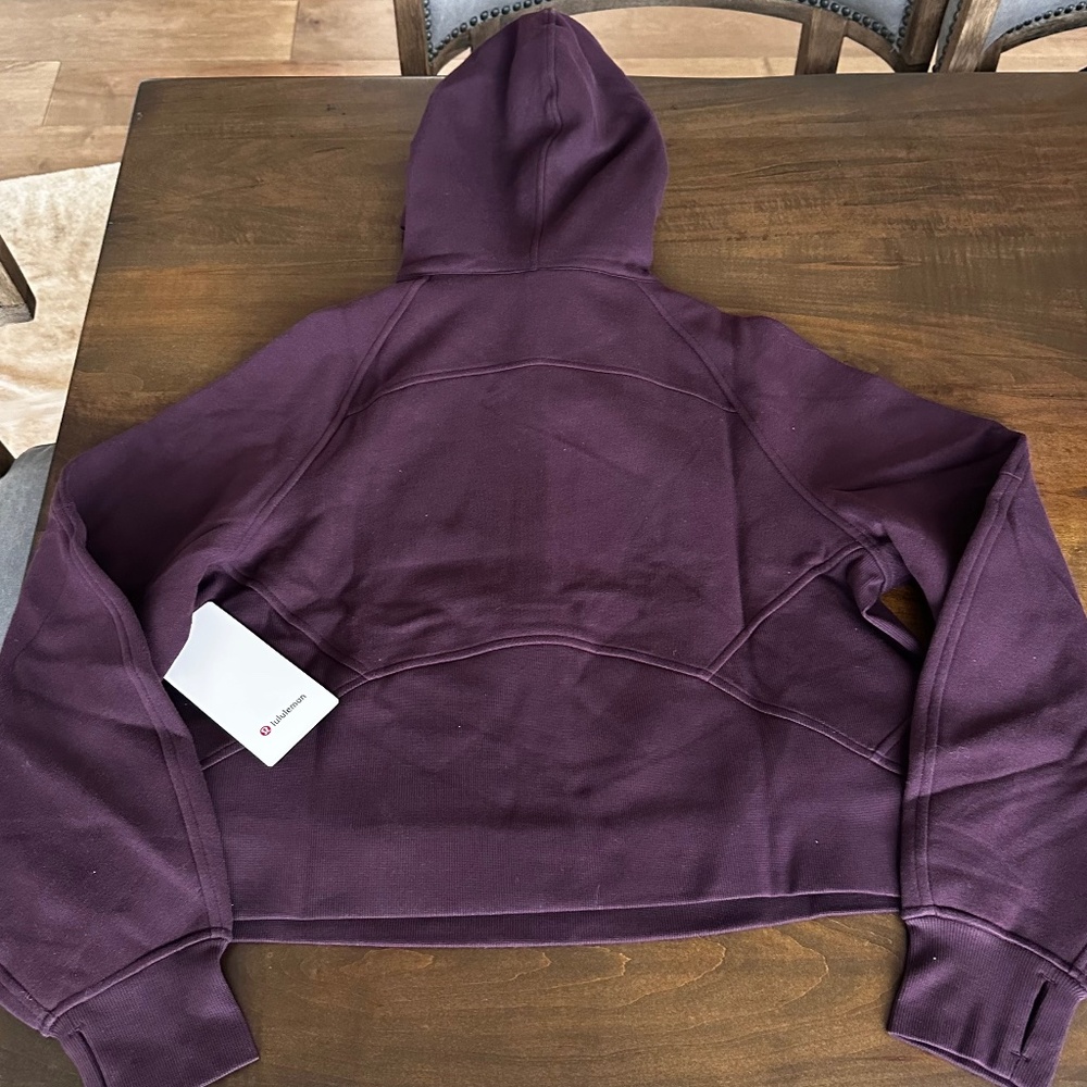 Lululemon Scuba Oversized Half Zip Hoodie M/L Black Plum Gold BRAND NEW W/ TAGS - Picture 2 of 4